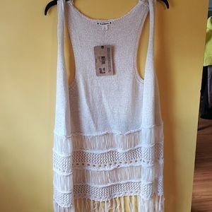 NWT Boho crocheted vest